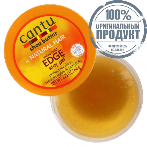 Cantu, Масло ши для натуральных волос, гель Extra Hold Edge Stay, 2,25 унции (64 г) фото 4