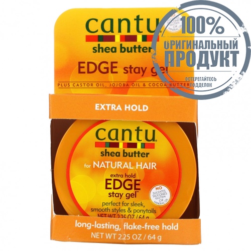 Cantu, Масло ши для натуральных волос, гель Extra Hold Edge Stay, 2,25 унции (64 г) фото 2